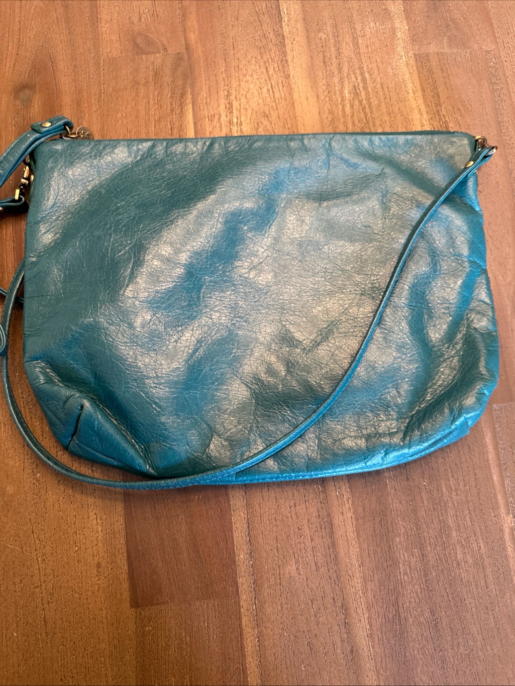 Hobo Teal Leather Crossbody Bag — image 2 of 6